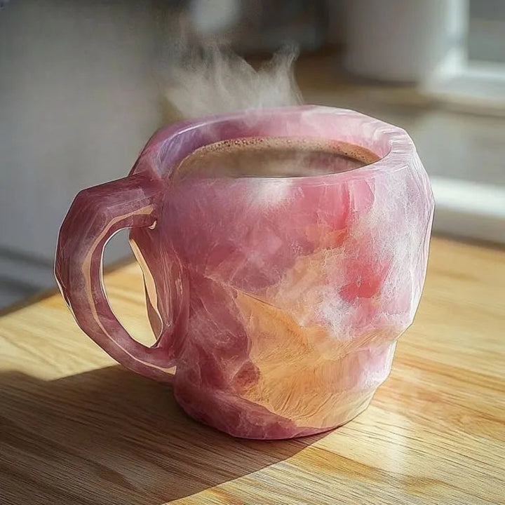 Rose Quartz Mineral Cofee Cup
