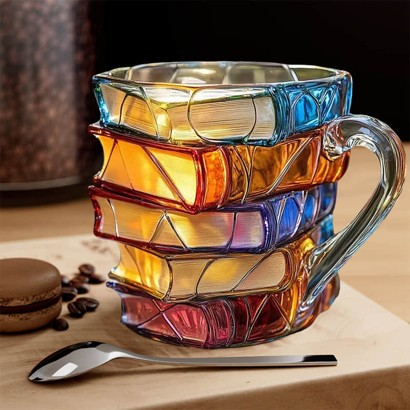 Unique Handmade 3D Book Mug - One-of-a-Kind