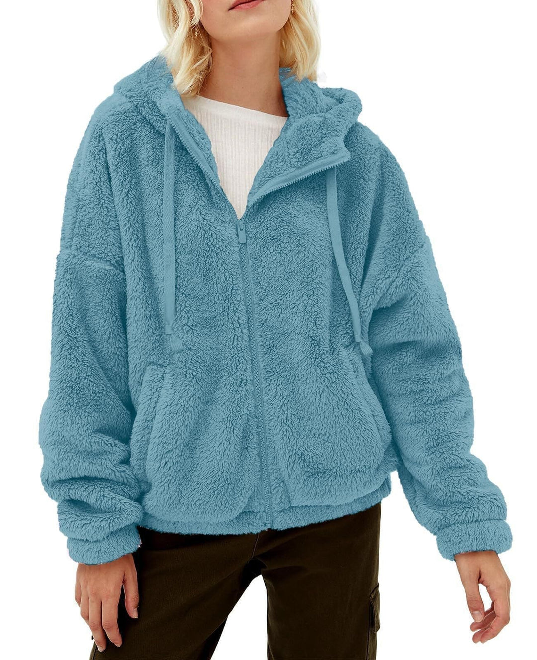 Fleece Jacket for Women – Comfortable Hood – Warm and Practical