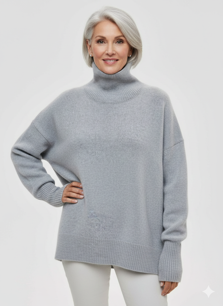 Cittra – Oversized Ribbed Turtleneck Sweater for Women
