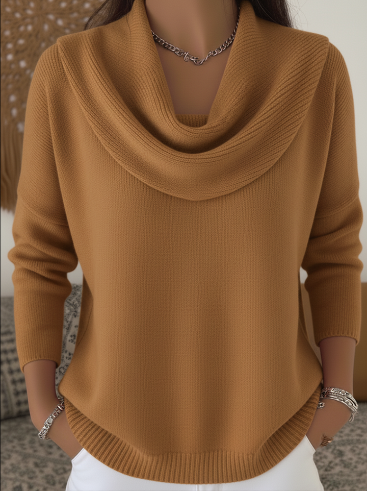 Carolia - Stylish Cowl Collar Sweater