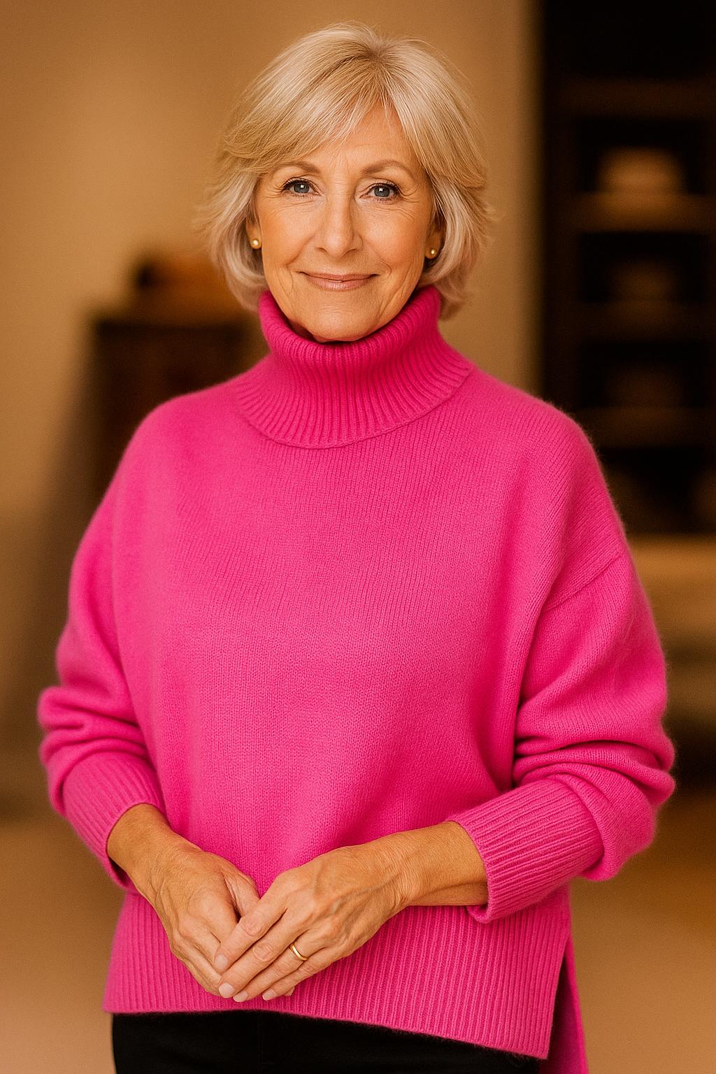 Cittra – Oversized Ribbed Turtleneck Sweater for Women